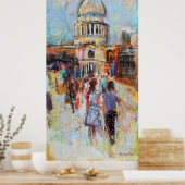 St Paul's van de Millenniumbrug Poster (Keuken)