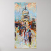 St Paul's van de Millenniumbrug Poster (Voorkant)