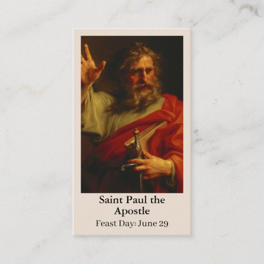 St. Paulus  gebedsgebed Kaart Contactkaartje (Voorkant)