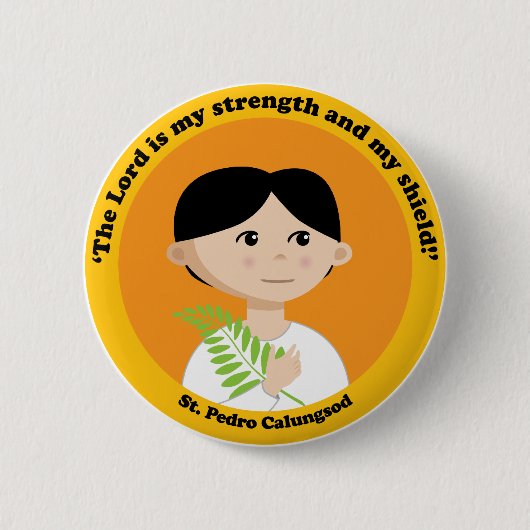 St. Pedro Calungsod Ronde Button 5,7 Cm (Voorkant)