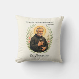 St. Peregrine Feast Day Blessings Watercolor Wreat Kussen