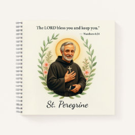 St. Peregrine Feast Day Blessings Watercolor Wreat Notitieboek