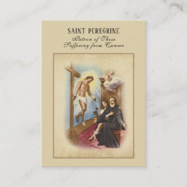St. Peregrine Patron Saint of Cancer Heilige Kaart Visitekaartje