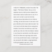 St. Peregrine Patron Saint of Cancer Heilige Kaart Visitekaartje (Achterkant)