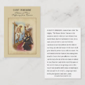 St. Peregrine Patron Saint of Cancer Heilige Kaart Visitekaartje (Voorkant / Achterkant)