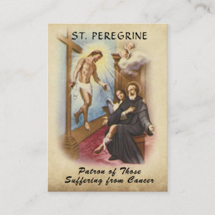 St. Peregrine Patron Saint of Cancer Heilige Kaart Visitekaartje