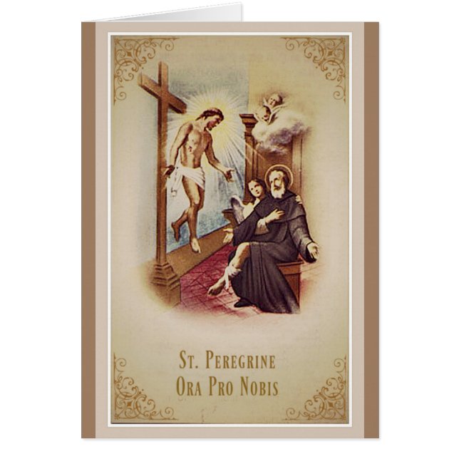St. Peregrine Patron Saint of Cancer Jesus Cross (Voorkant)