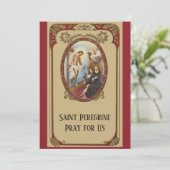 St. Peregrine Patron Saint of Cancer Patiënten (Staand voorkant)