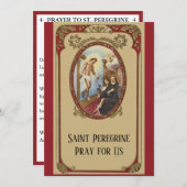 St. Peregrine Patron Saint of Cancer Patiënten (Voorkant / Achterkant)