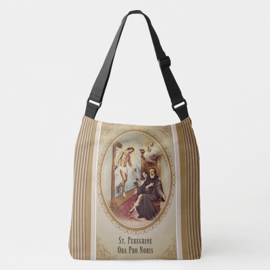 St. Peregrine Patron Saint of Cancer Patiënten Crossbody Tas (Voorkant)