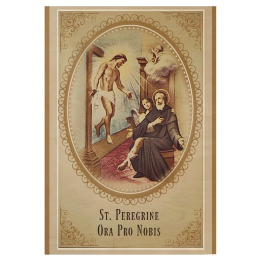 St. Peregrine Patron Saint of Cancer Patiënten Houten Poster (Voorkant)