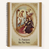 St. Peregrine Patron Saint of Cancer Patiënten Notitieboek (Voorkant)
