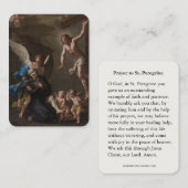 St. Peregrinus Patroonheilige van Kanker Heilige k Visitekaartje (Voorkant / Achterkant)