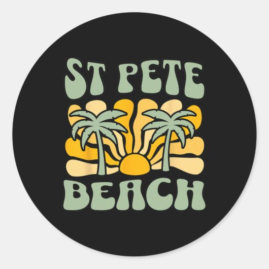 St Pete _3 Ronde Sticker (Voorkant)