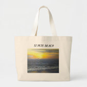 "ST. PETE BEACH CANVAS TAS" GROTE TOTE BAG (Voorkant)