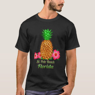 St Pete Beach Florida Ananas Bloemen T-shirt