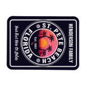 St Pete Beach Florida  atletische stijl 60s Magneet (Horizontaal)