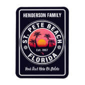 St Pete Beach Florida atletische stijl 60s Magneet (Verticaal)