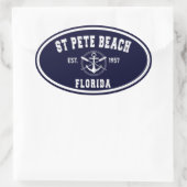 St Pete Beach Florida Fl Ovale Sticker (Tas)