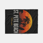 St. Pete Beach Florida Fl Palms Vacation Surf Suns Fleece Deken (Voorkant (Horizontaal))
