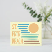 St. Pete Beach Florida geometrische zonsondergang Briefkaart (Staand voorkant)