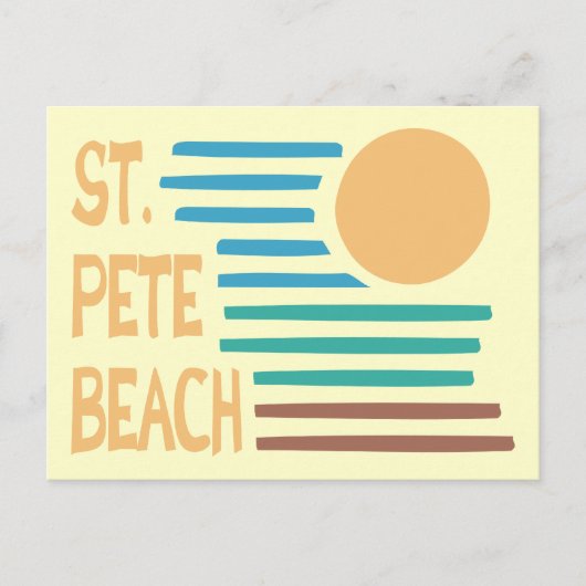 St. Pete Beach Florida geometrische zonsondergang Briefkaart (Voorkant)