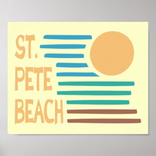 St. Pete Beach Florida geometrische zonsondergang Poster