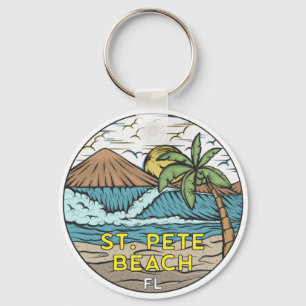 St Pete Beach Florida  Glass Sleutelhanger