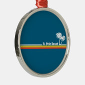 St. Pete Beach Florida Metalen Ornament (Rechts)
