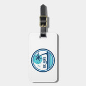 St. Pete Beach Florida Palmboom Vogels Bagagelabel (Voorkant verticaal)