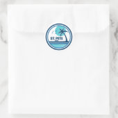 St. Pete Beach Florida Palmboom Vogels Ronde Sticker (Tas)