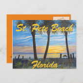 "ST. PETE BEACH FLORIDA PALMS " BRIEFKAART (Voorkant / Achterkant)