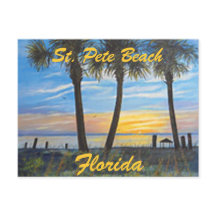 "ST. PETE BEACH FLORIDA PALMS BRIEFKAART"