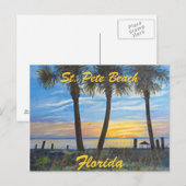 "ST. PETE BEACH FLORIDA PALMS BRIEFKAART" BRIEFKAART (Voorkant / Achterkant)