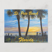 "ST. PETE BEACH FLORIDA PALMS BRIEFKAART" BRIEFKAART (Voorkant)