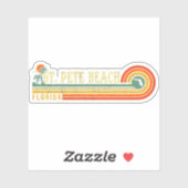 St. Pete Beach Florida Retro  Palm Tree 60's Sticker (Vel)