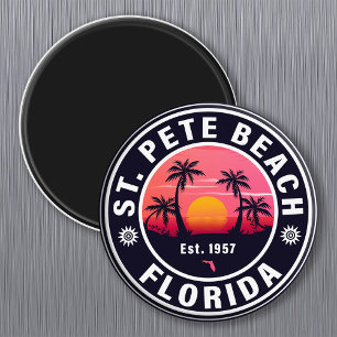 St. Pete Beach Florida Retro Sunset Souvenirs jare Magneet