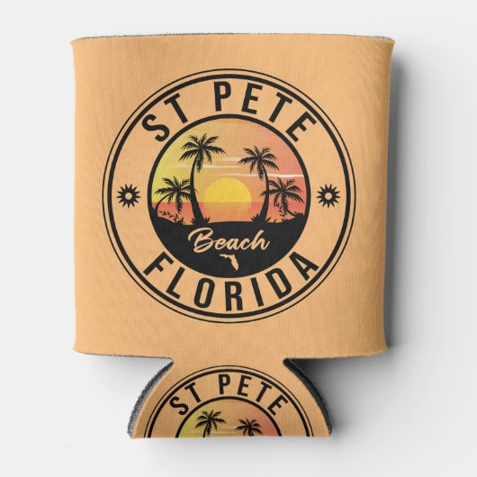St. Pete Beach Florida Souvenir  Palm Tree Blikjeskoeler (Voorkant)