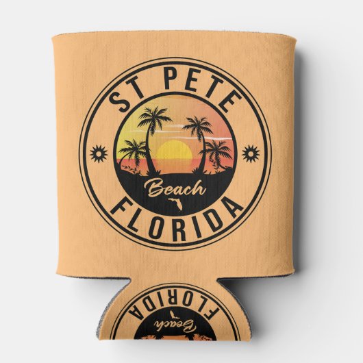 St. Pete Beach Florida Souvenir  Palm Tree Blikjeskoeler (Achterkant)