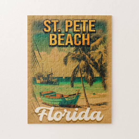St. Pete Beach Florida Souvenir Palm Trees Legpuzzel (Verticaal)