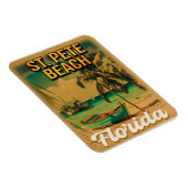 St. Pete Beach Florida Souvenir  Palm Trees Magneet (Rechterzijde)