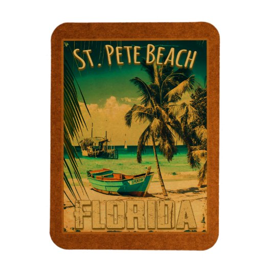 St. Pete Beach Florida Souvenir  Palm Trees Magneet (Verticaal)