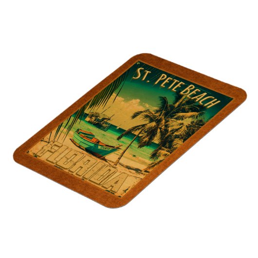 St. Pete Beach Florida Souvenir  Palm Trees Magneet (Linkerzijde)