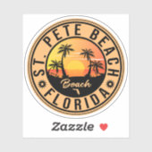 St. Pete Beach Florida Souvenir  Palm Trees Sticker (Vel)