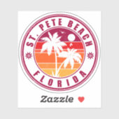 St. Pete Beach Florida Souvenir Palm Trees Sticker (Vel)