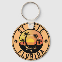 St. Pete Beach Florida Souvenir Vintage Travel Sleutelhanger