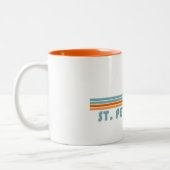 St. Pete Beach Florida Sun Palm Trees Tweekleurige Koffiemok (Links)