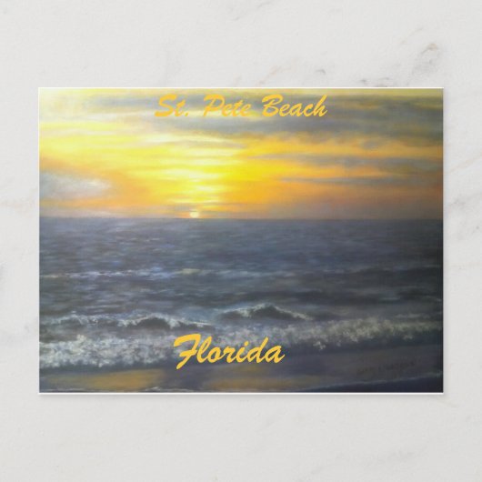 "ST. PETE BEACH FLORIDA SUNSET BRIEFKAART" BRIEFKAART (Voorkant)