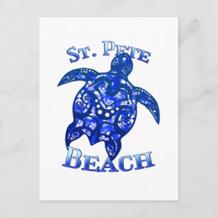 St Pete Beach Florida Vacation Tribal Turtle Briefkaart