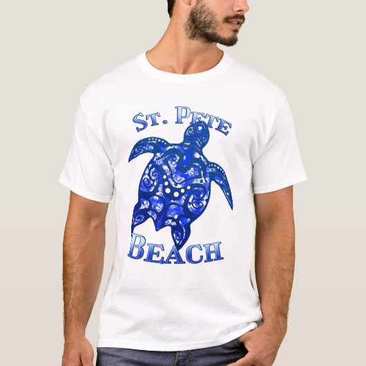 St Pete Beach Florida Vacation Tribal Turtle T-shirt (Voorkant)